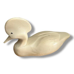Old RARE WOOD HAND CARVED HOODED merganser duck decoy